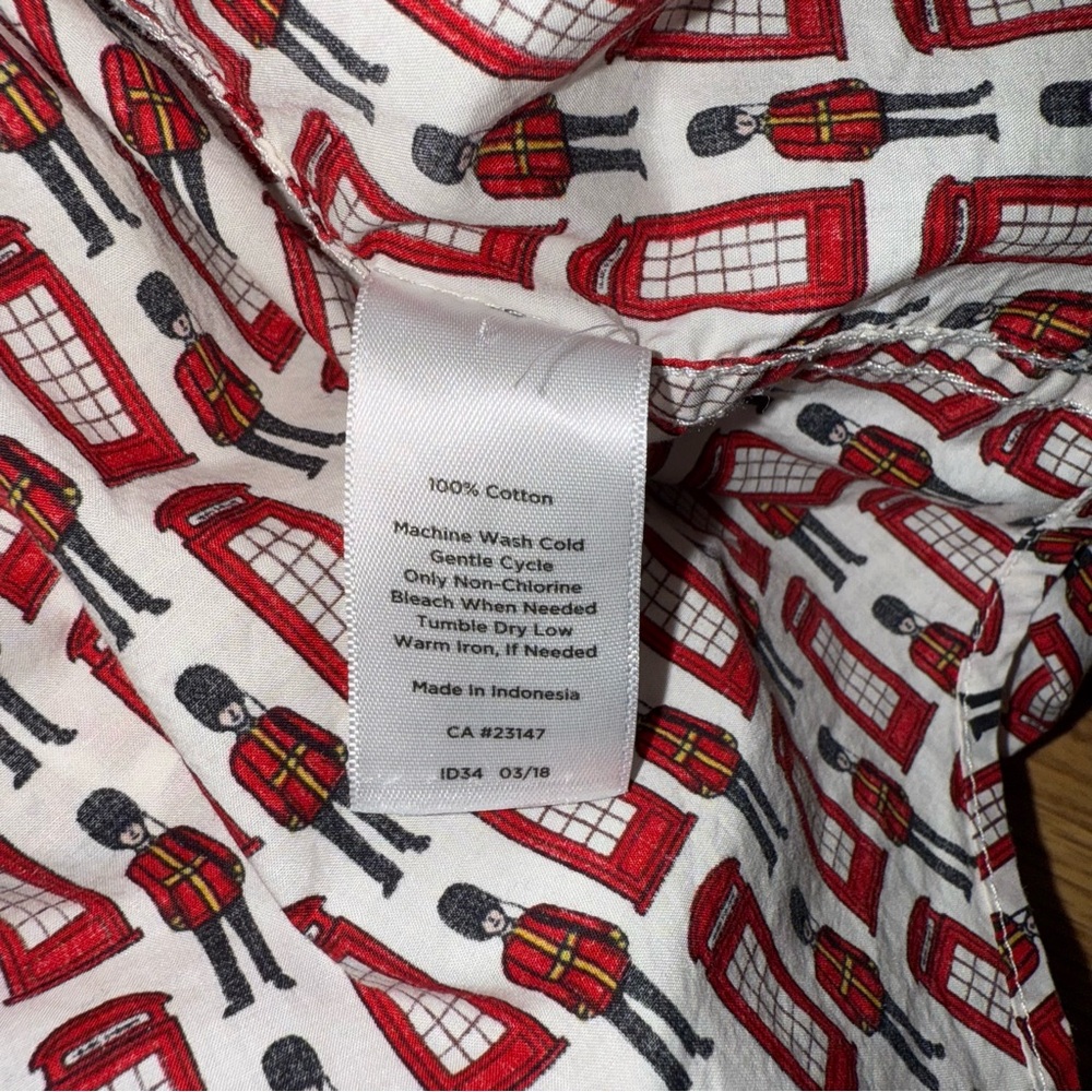 Talbots London Palace Guard Patterned Button Down Shirt size‎ 2X - Picture 5 of 8